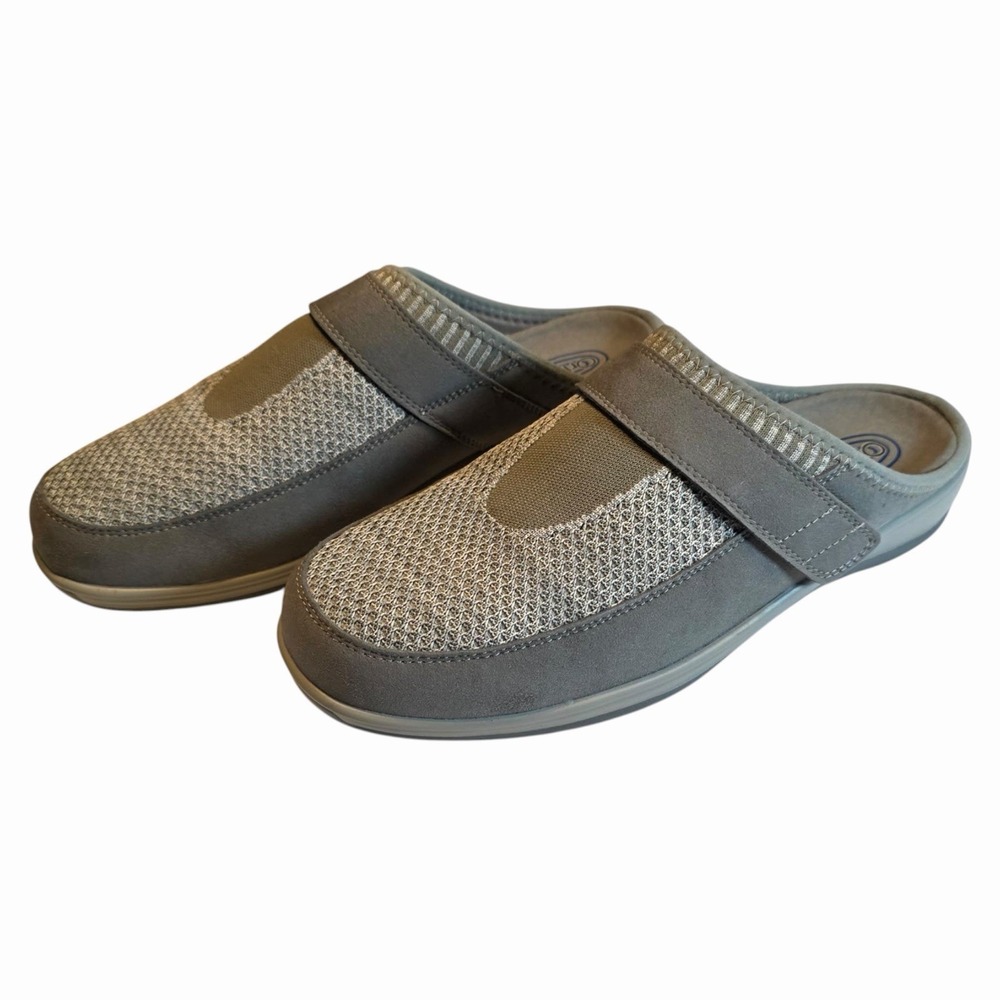 OrthoFeet Louise Womens 12 Wide Beige Comfort Mule Clogs Orthopedic Slip On